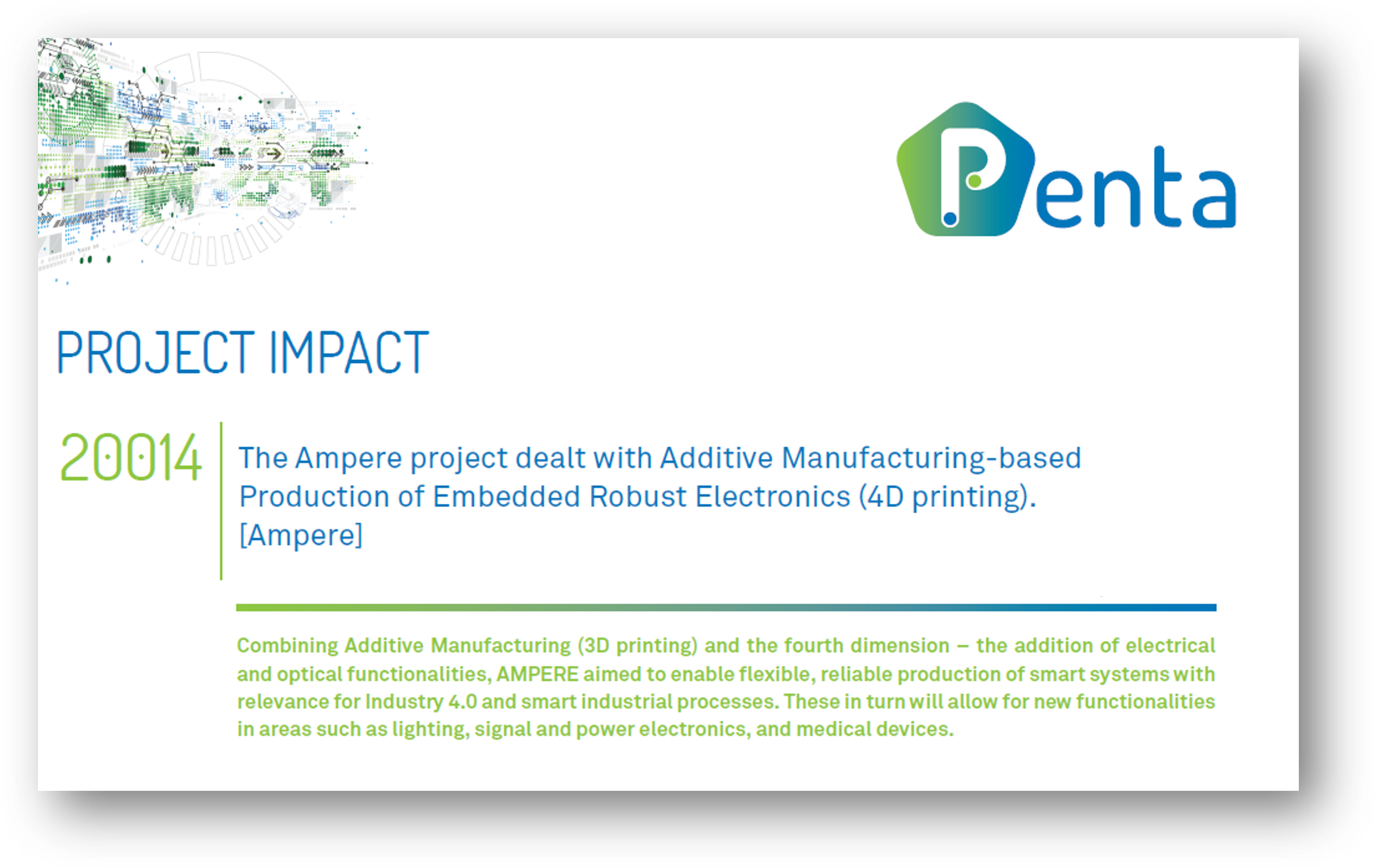  Enabling flexible, reliable production of smart systems with relevance for Industry 4.0 and smart industry - Discover AMPERE Project Impact Summary